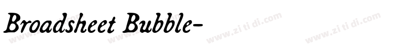 Broadsheet Bubble字体转换